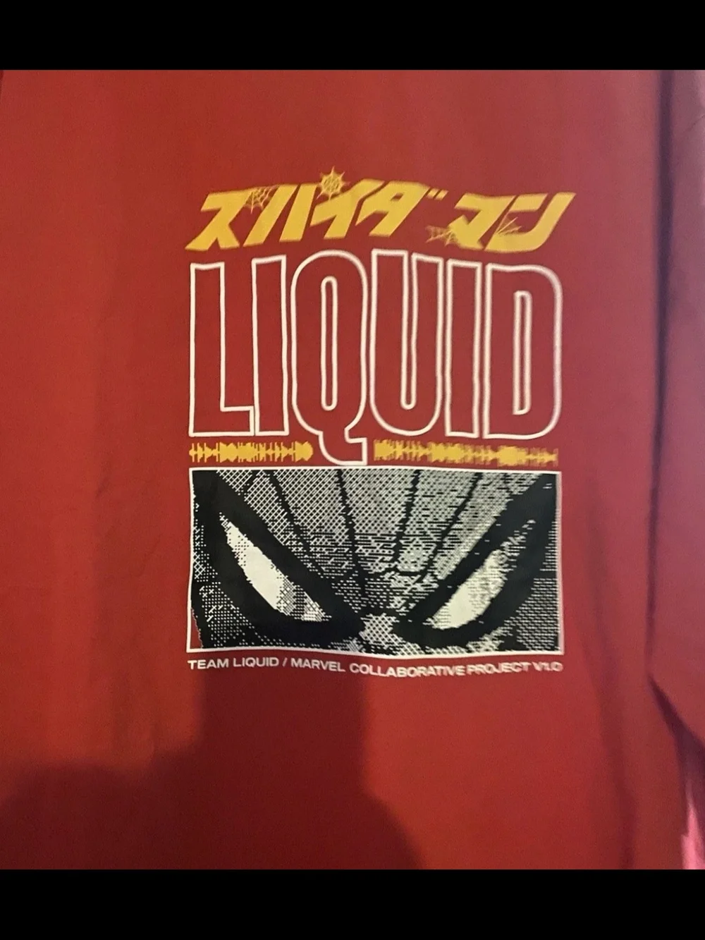 Marvel Red Long Sleeve Tee with White Logo Tag